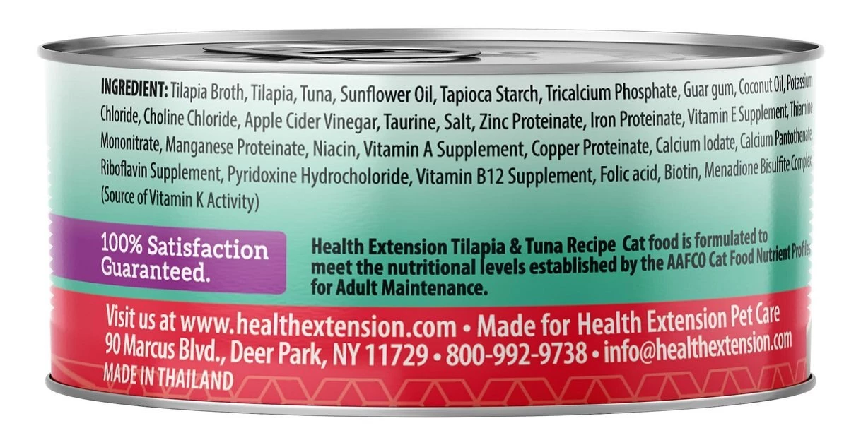 Health Extension Grain-Free Tilapia & Tuna Recipe Canned Cat Food - Image 2