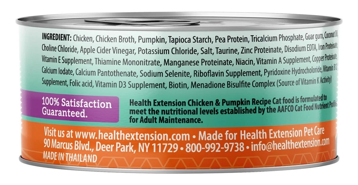 Health Extension Grain-Free Chicken & Pumpkin Recipe Canned Cat Food - Image 2
