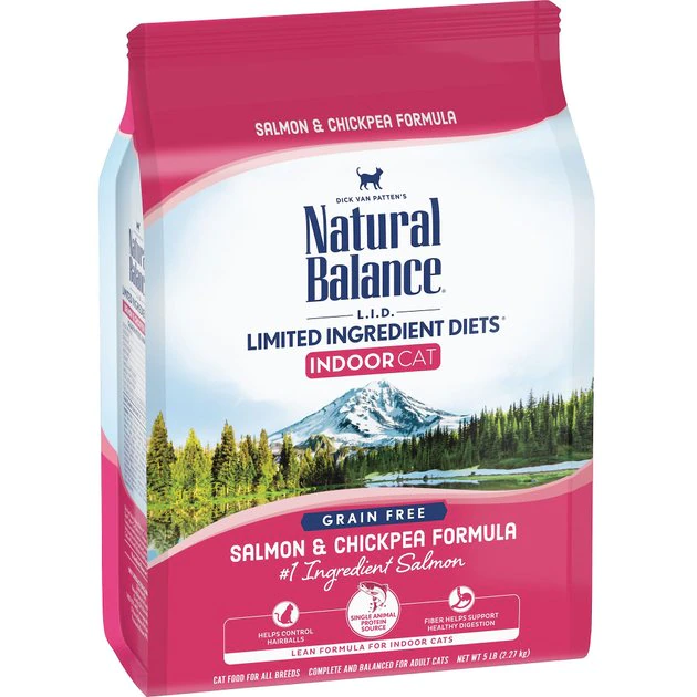 Natural Balance L.I.D. Limited Ingredient Diets Indoor Grain-Free Salmon & Chickpea Formula Dry Cat Food