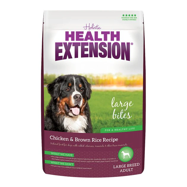 Health Extension Large Bites Chicken & Brown Rice Recipe Dry Dog Food