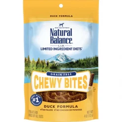 Natural Balance L.I.D. Limited Ingredient Diets Chewy Bites Duck Formula Grain-Free Dog Treats