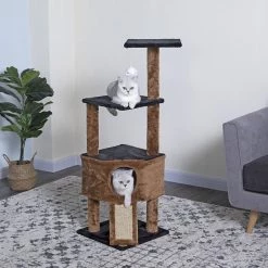 Go Pet Club 46-in Faux Fur Cat Tree & Condo