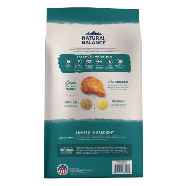 Natural Balance Limited Ingredient Chicken & Brown Rice Recipe Dry Dog Food - Image 3