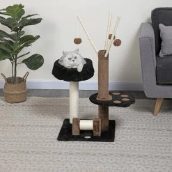 Go Pet Club 32-in Perch Cat Tree, Brown/Black