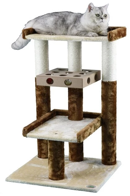 Go Pet Club 34-in IQ Busy Box Cat Tree, Beige - Image 2