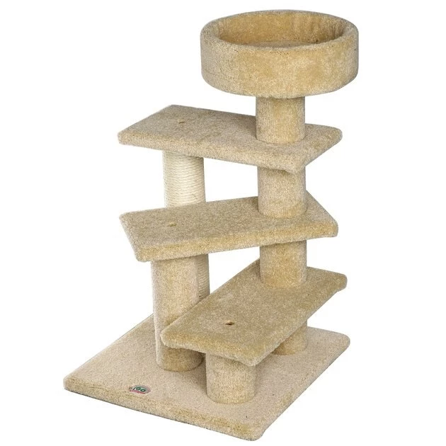 Go Pet Club 40-in Premium Carpeted Cat Tree, Beige - Image 3