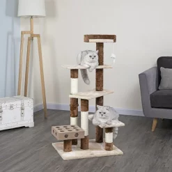 Go Pet Club 45-in IQ Busy Box Cat Tree, Beige