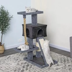 Go Pet Club 49-in Sequoia Sisal Cat Tree, Grey/Black