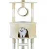 Go Pet Club 56-in Economical Cat Tree & Sisal Covered Posts, Beige