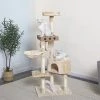 Go Pet Club 60-in IQ Busy Box Cat Condo, Beige