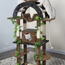 Go Pet Club 71-in Forest with Leaves Cat Tree, Blue/ Brown