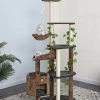 Go Pet Club 74-in Forest with Leaves Cat Tree, Black/ Brown