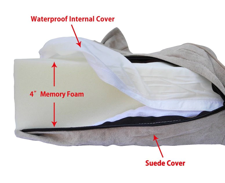 Go Pet Club 4" Memory Foam Pillow Cat & Dog Bed - Image 4