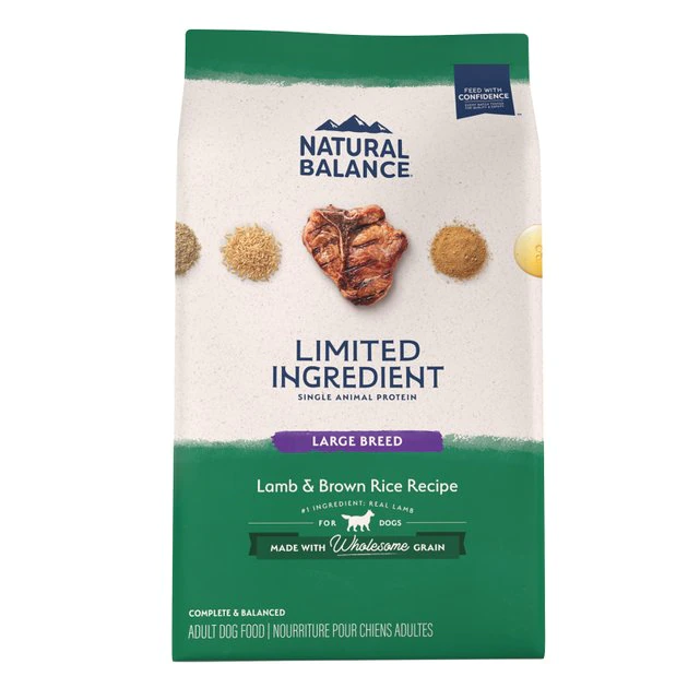Natural Balance Limited Ingredient Lamb & Brown Rice Large Breed Bites Recipe Dry Dog Food