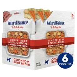 Natural Balance Platefulls Tender Beef & Potato Recipe Wet Dog Food, 9-oz pouch, case of 12