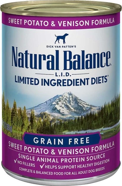 Natural Balance L.I.D. Limited Ingredient Diets Sweet Potato & Venison Formula Canned Food + Dry Dog Food - Image 2