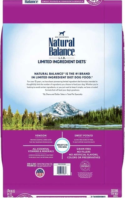 Natural Balance L.I.D. Limited Ingredient Diets Sweet Potato & Venison Formula Canned Food + Dry Dog Food - Image 7