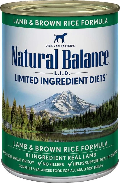 Natural Balance L.I.D. Limited Ingredient Diets Lamb & Brown Rice Formula Canned Dog Food