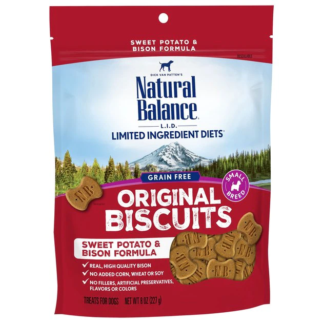 Natural Balance L.I.T. Limited Ingredient Grain-Free Treats Sweet Potato & Bison Formula Dog Treats