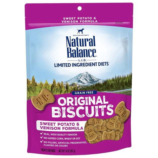 Natural Balance L.I.T. Limited Ingredient Grain-Free Treats Sweet Potato & Venison Formula Dog Treats