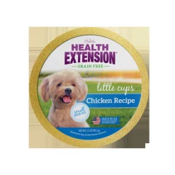 Health Extension Little Cups Grain-Free Chicken Small Breed Wet Dog Food, 3.5-oz cup, case of 12