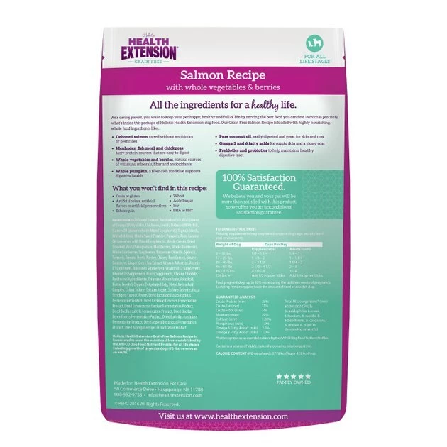 Health Extension Salmon Recipe Dry Food + Oven Baked Salmon Recipe with Kale Dog Treats - Image 3