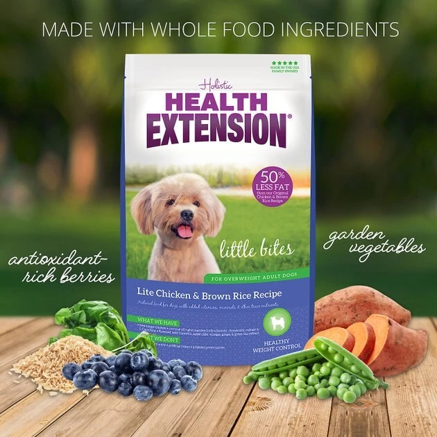 Health Extension Little Bites Lite Chicken & Brown Rice Recipe Dry Dog Food - Image 5