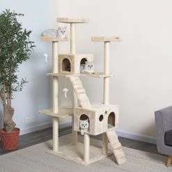 Go Pet Club 72-in Faux Fur Cat Tree & Condo