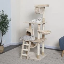 Go Pet Club 62-in Faux Fur Cat Tree & Condo