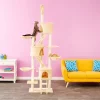 Go Pet Club 106-in Floor-to-Ceiling Faux Fur Cat Tree & Condo