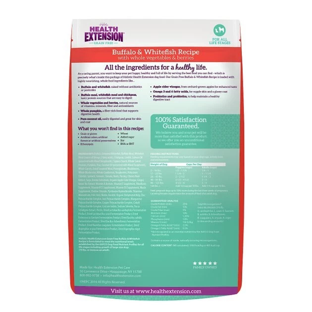 Health Extension Grain-Free Buffalo & Whitefish Recipe Dry Dog Food - Image 2