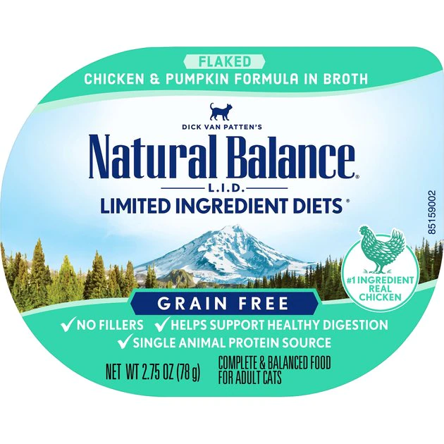 Natural Balance L.I.D. Limited Ingredient Diets Chicken & Pumpkin Formula Shreds Grain-Free Wet Cat Food