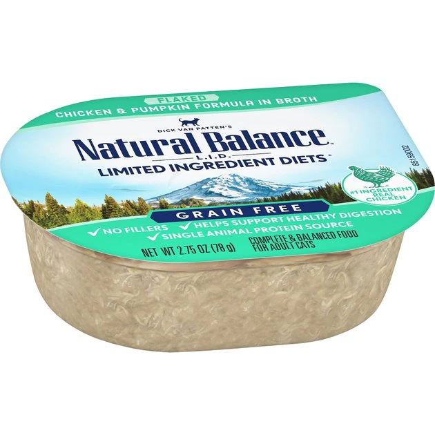 Natural Balance L.I.D. Limited Ingredient Diets Chicken & Pumpkin Formula Shreds Grain-Free Wet Cat Food - Image 3